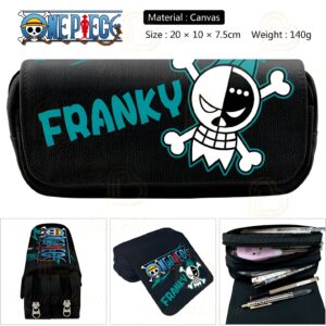 Trousse canvas Franky One Piece trois compartiments cyborg