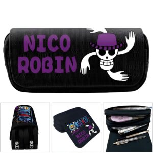 Trousse scolaire Nico Robin One Piece nylon deux compartiments