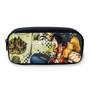 Trousse scolaire One Piece au design Luffy avec style dynamique aventure en polyester