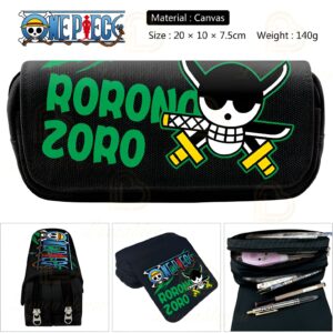 Trousse canvas Zoro One Piece 3 compartiments swordsman