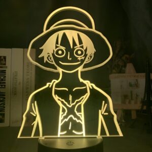 Veilleuse Luffy LED RVB plaque acrylique USB One Piece