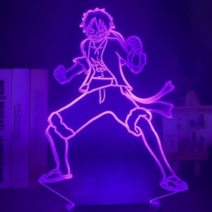 Veilleuse LED 3D Luffy combatif acrylique One Piece