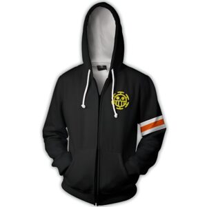 Veste à capuche One Piece Corazon Rossinante, design Dressrosa