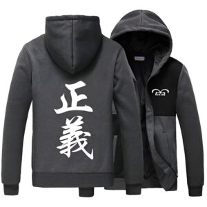 Veste polaire Marine Ford avec motif Justice, inspirée de l'univers One Piece