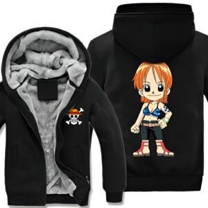 Veste polaire Nami Navigatrice Mugiwara One Piece, design confortable polyester