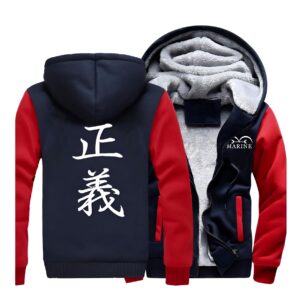 Veste polaire Marine emblème Justice One Piece homme femme