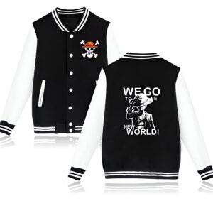 Veste teddy One Piece Luffy style inspired by New World adventure Mugiwara crew